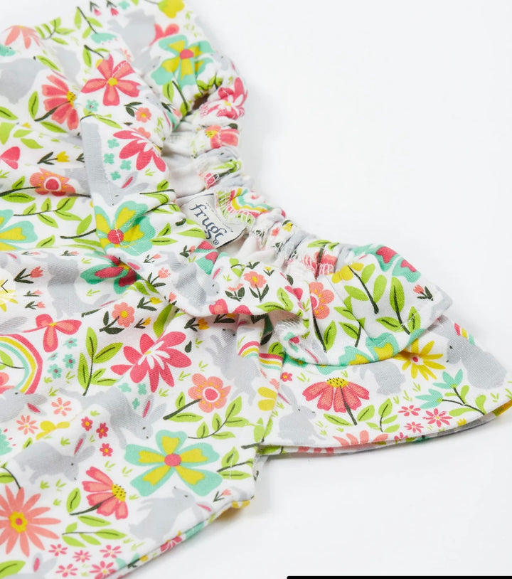 PEONY PLAYSUIT, SOFT WHITE BUNNY BOUNCE
