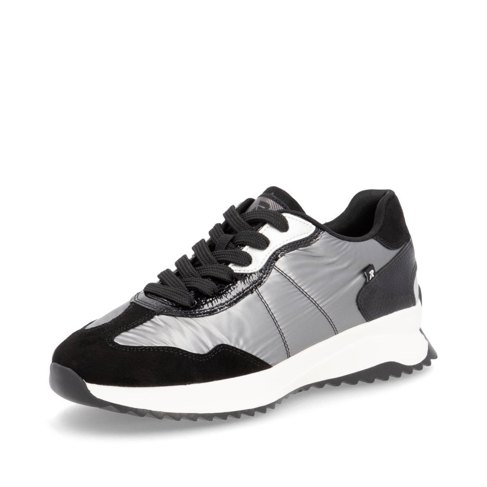 W1306-42 LADIES GREY COMBINATION SHOES