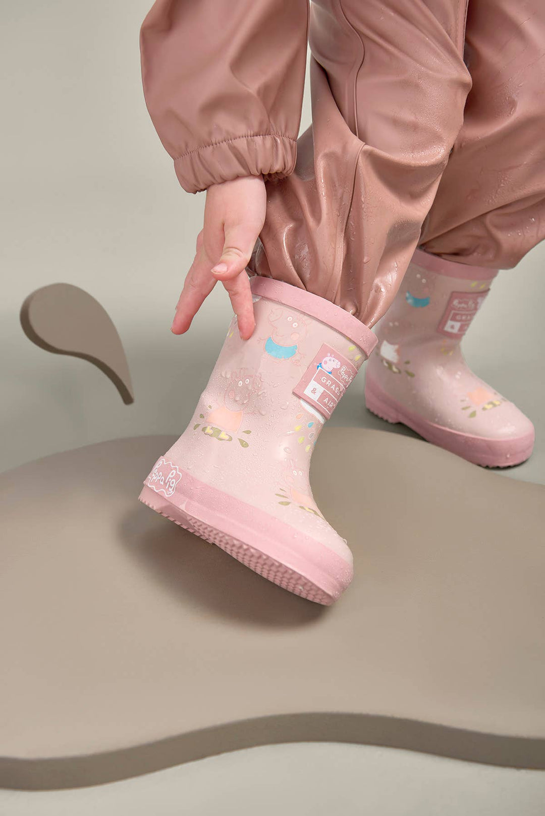 Peppa Pig Pink Colour-Changing Kids Wellies, Teddy Fleece: UK9