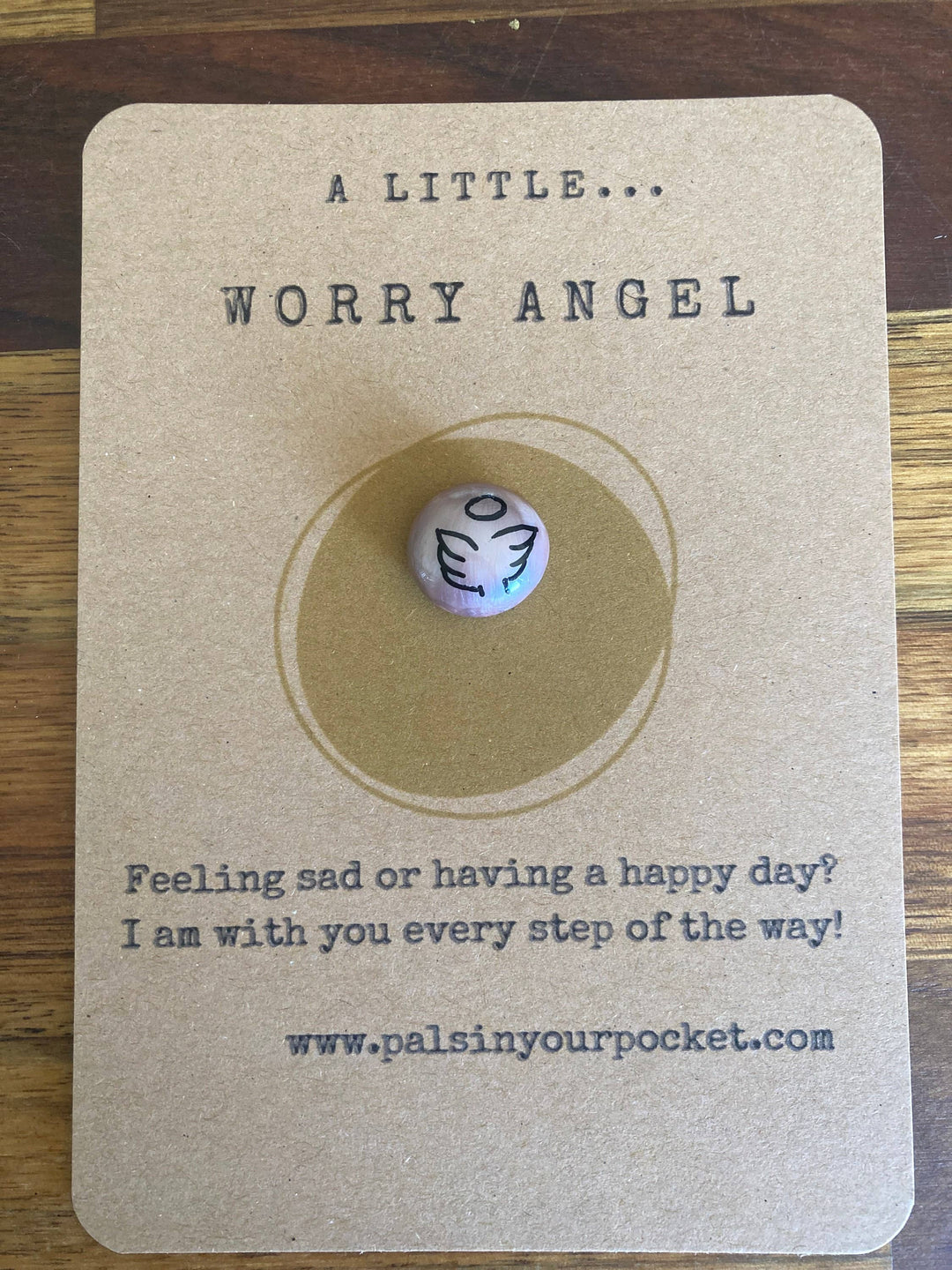 Worry Angel Pebble Comfort Stone Pocket Pal Gift