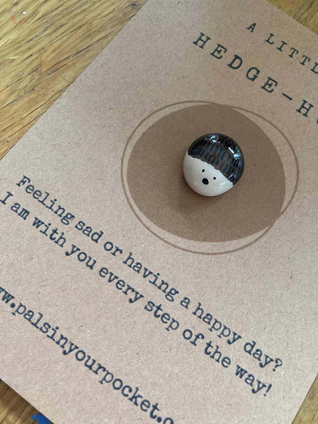 Hedgehog Anxiety Relief Pocket Pebble For Animal Lovers