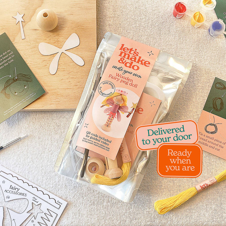 Create Your Own Fairy Wooden Peg Doll Kit