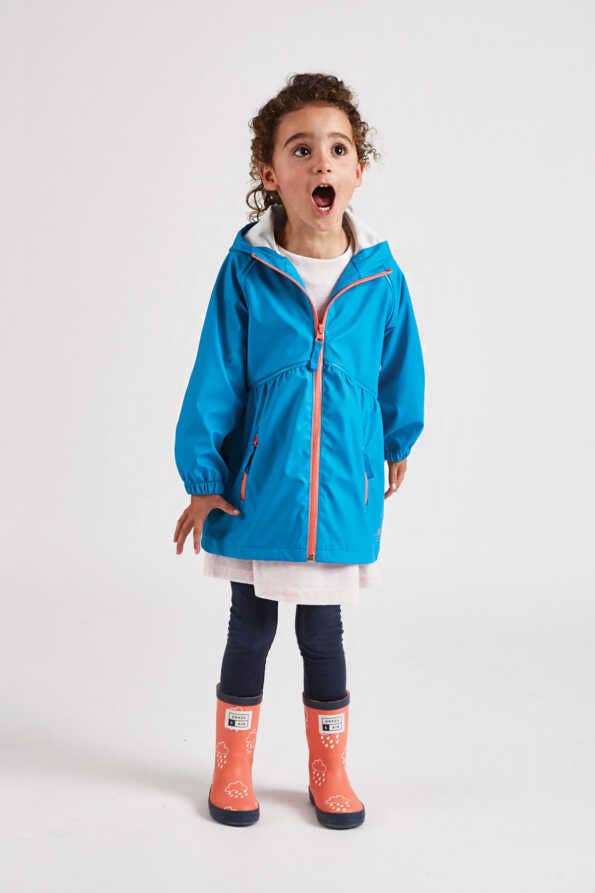 Little Girls Turquoise Rainster: 3-4yrs