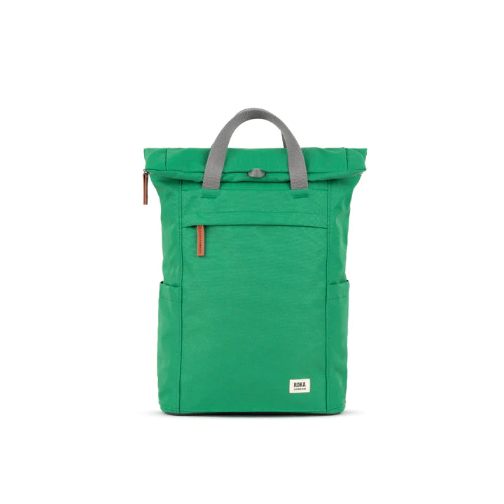 FINCHLEY A RECYCLED MEDIUM MOUNTAIN GREEN CANVAS BACKPACK