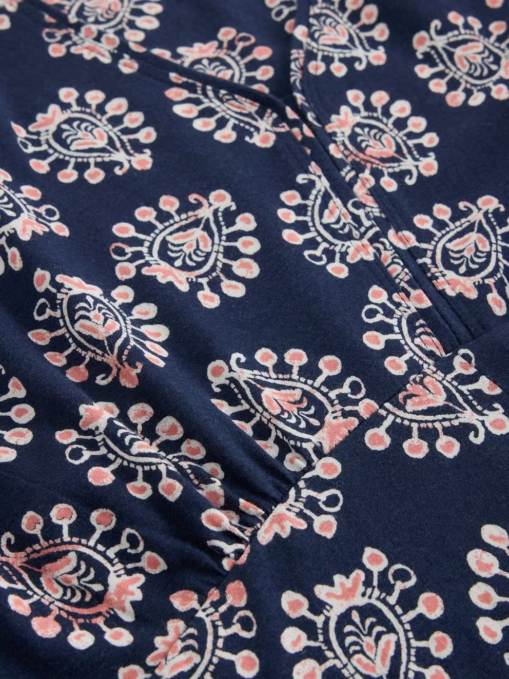 MEGAN JERSEY DRESS NAVY PRINT