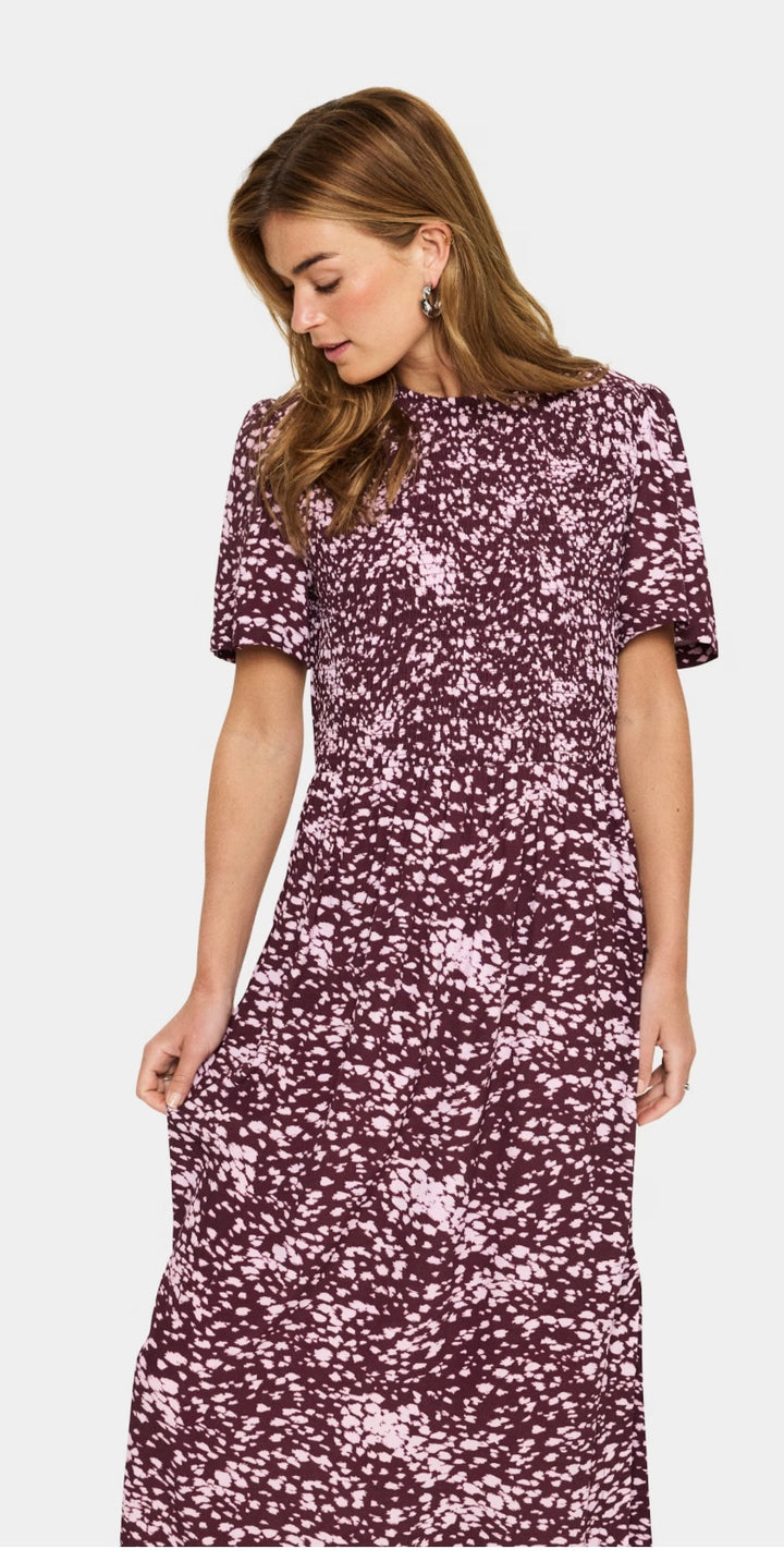 MALIKA SZ DRESS FUDGE SPOTTY ANIMAL