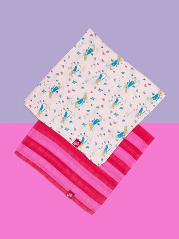 PETER RABBIT SUMMER LOVE 2PK MUSLIN SQUARES