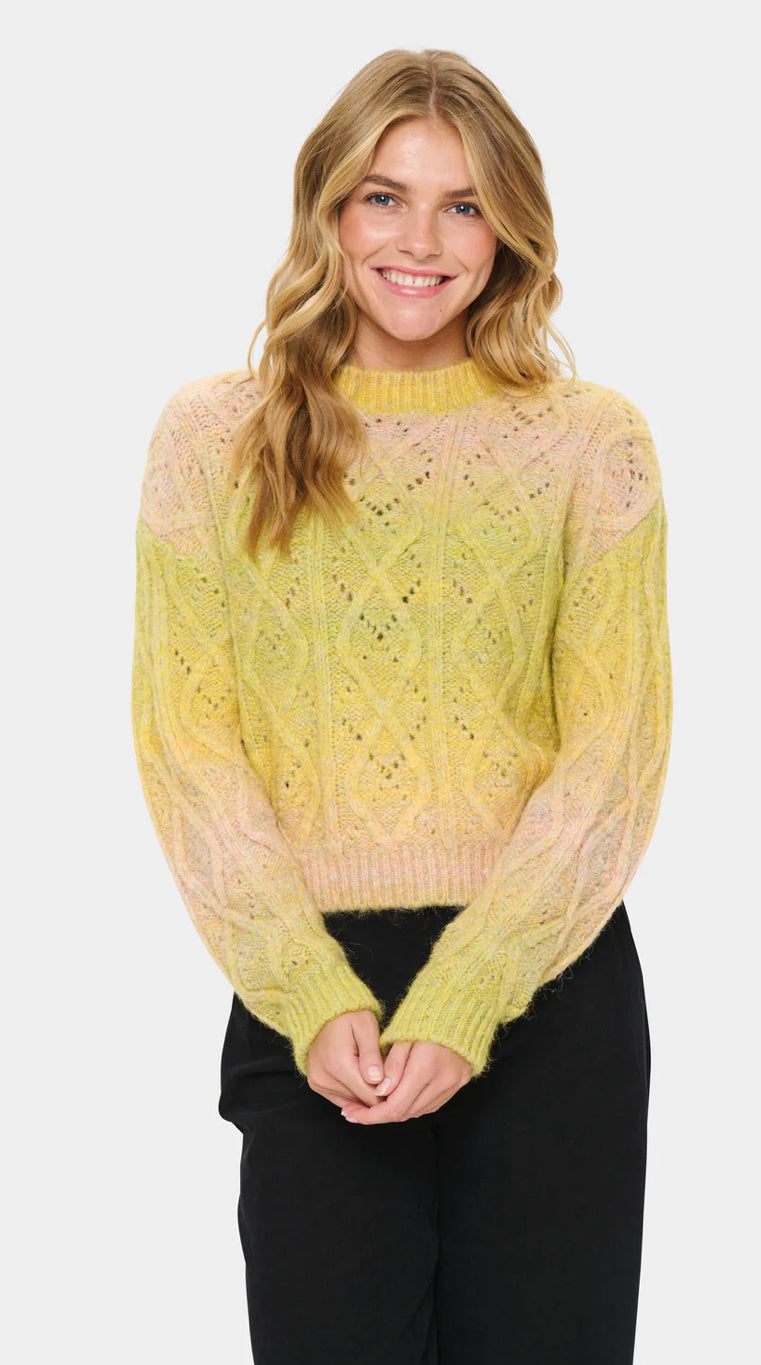 MORGAN SZ PULLOVER MISTED YELLOW MELANGE