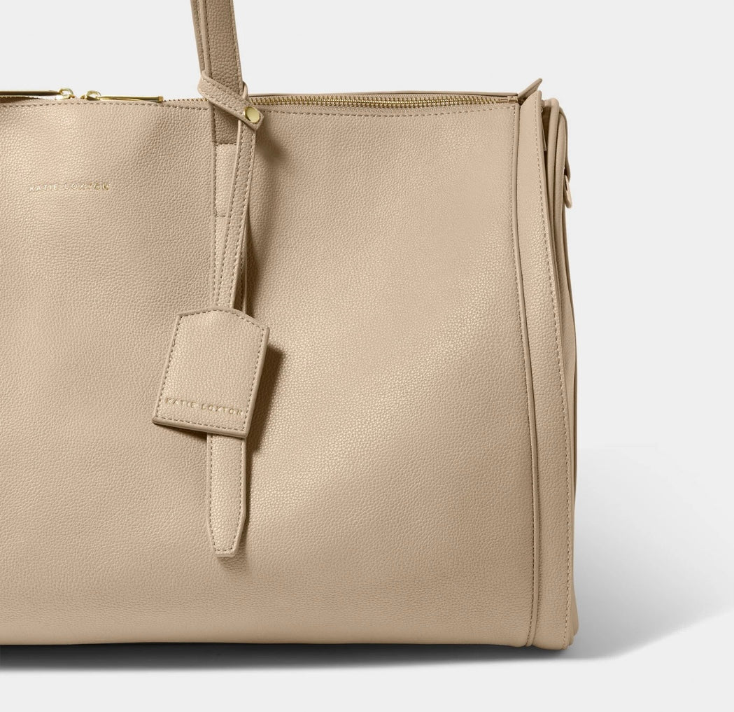 FOLD OUT GARMENT TAUPE WEEKEND BAG