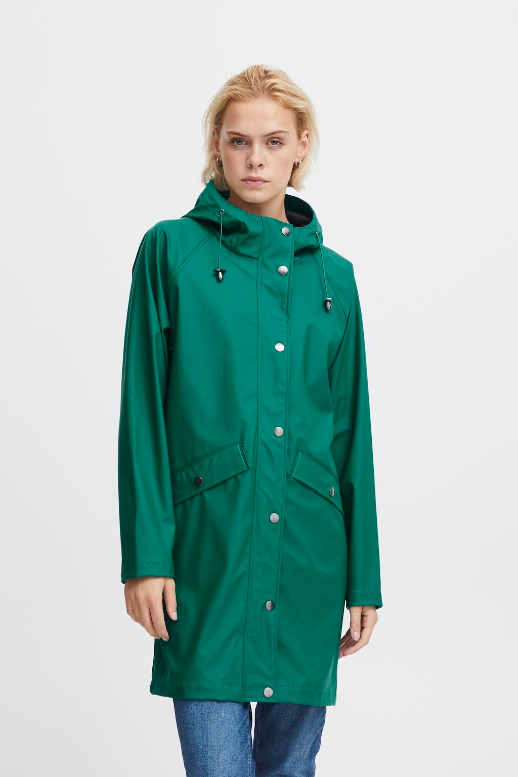 CADMIUM GREEN TAZI RAINCOAT