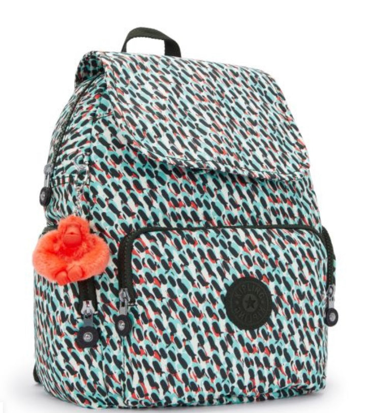 KIPLING BASIC CITY ZIP S ABSTRACT PRINT