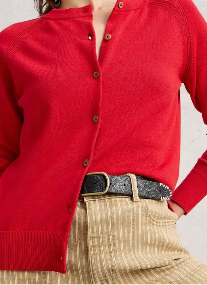 LULU CARDI MID RED
