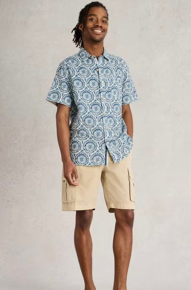 BLUE PRINT FINSBURY TILE PRINTED SHIRT