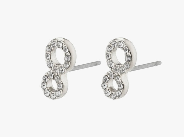 ROGUE RECYCLED SILVER PLATED CRYSTAL EARRINGS