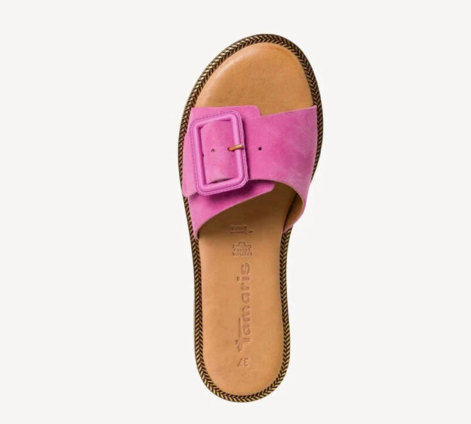 PINK LEATHER MULE