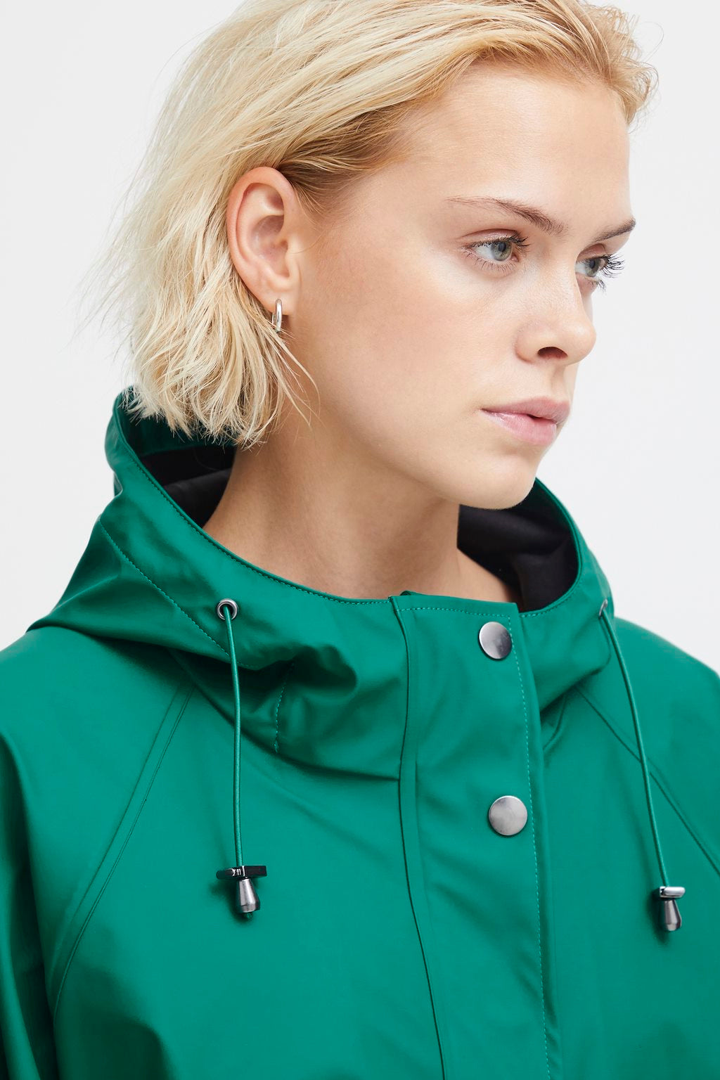 CADMIUM GREEN TAZI RAINCOAT