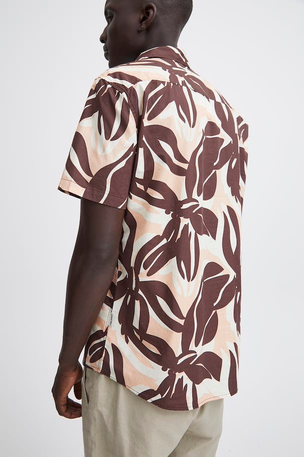 SHORT SLEEVED CHICORY COFFEE SHIRT