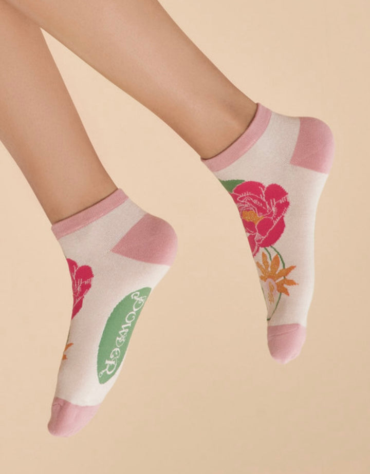 TROPICAL FLORA COCONUT TRAINER SOCKS