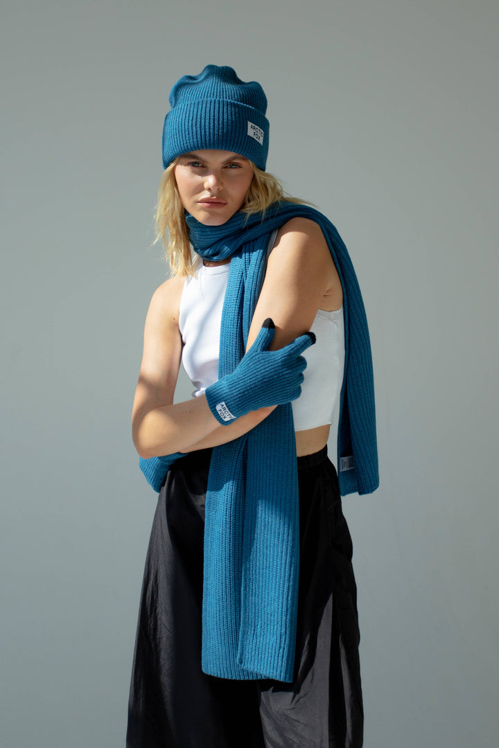 Recycled Bottle Beanie - Ocean Blue - AW24
