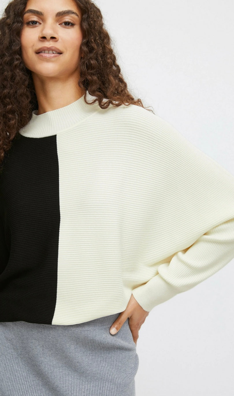 MMORLA RIB BAT JUMPER BIRCH MIX