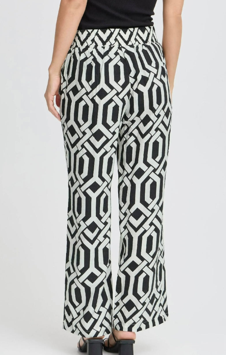ARIANA TROUSER WHITE WHISPER BLACK