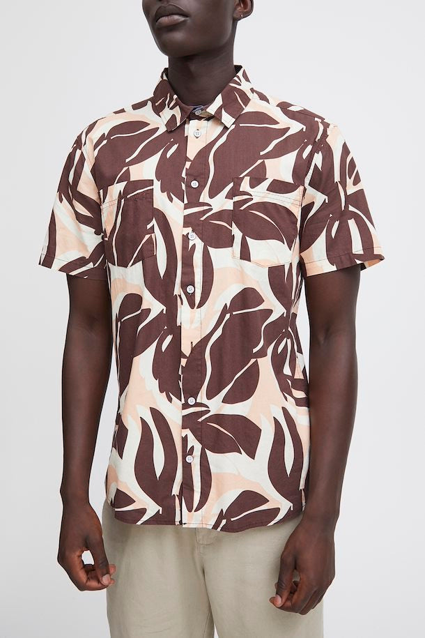 SHORT SLEEVED CHICORY COFFEE SHIRT