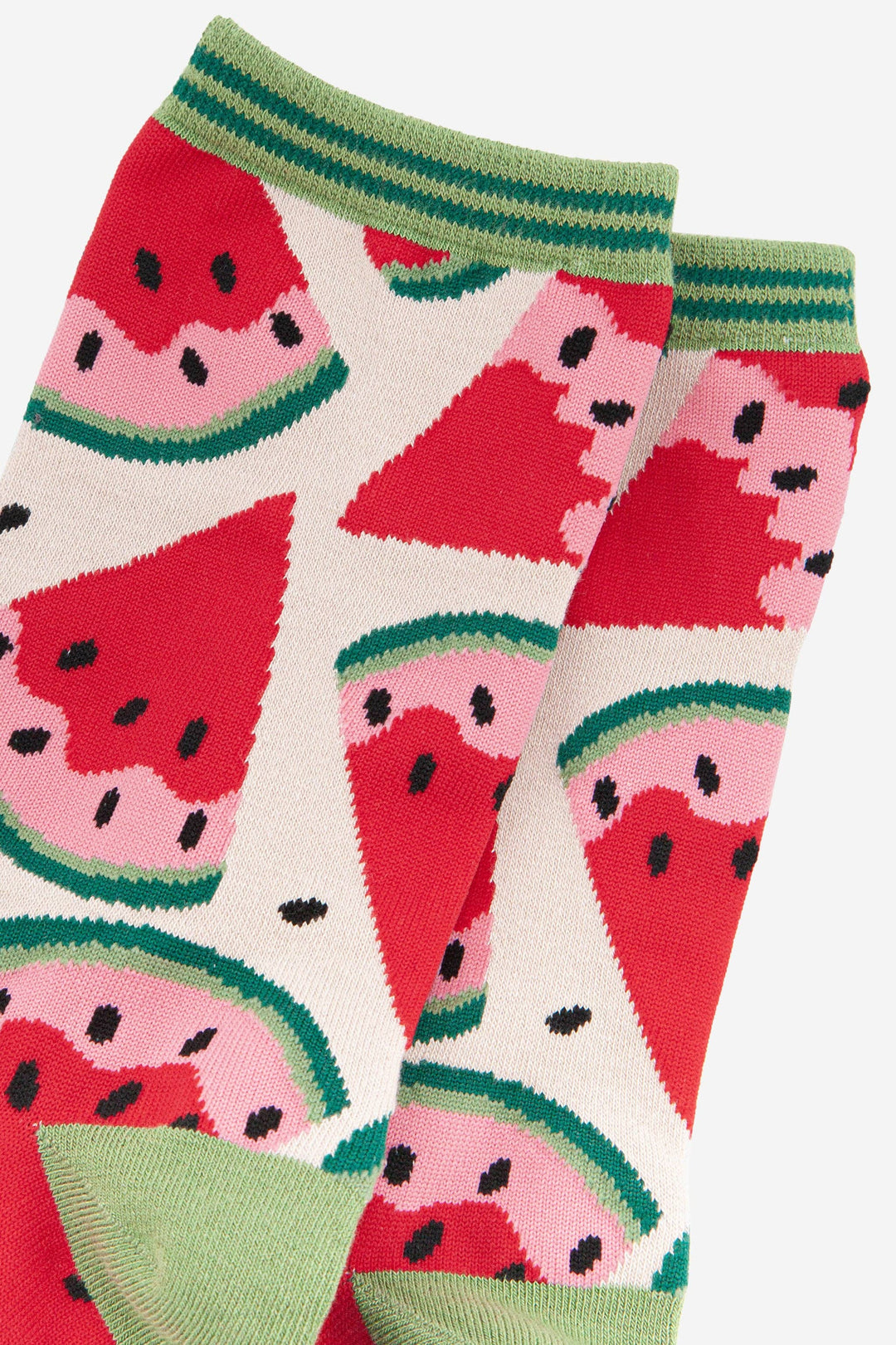 Women's Watermelon Slices Fruit Bamboo Socks: UK 3-7 | EU 36-40
