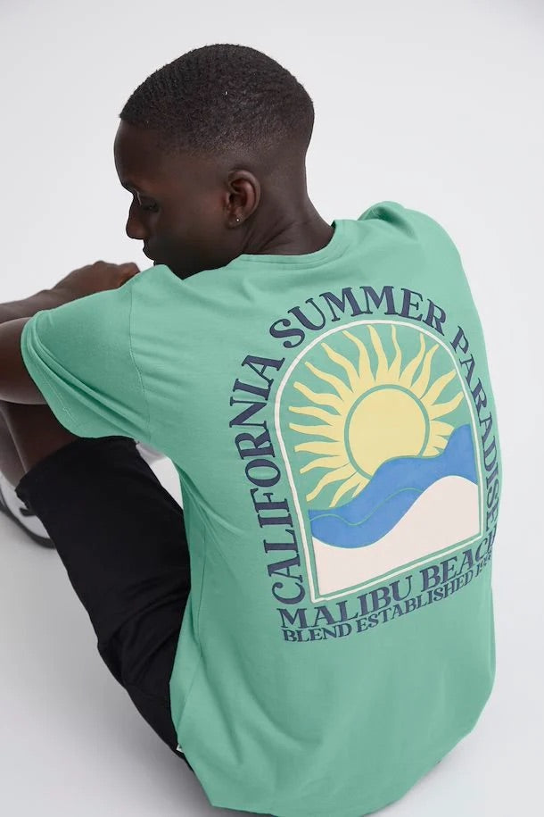 MALACHITE GREEN MALIBU BEACH T-SHIRT