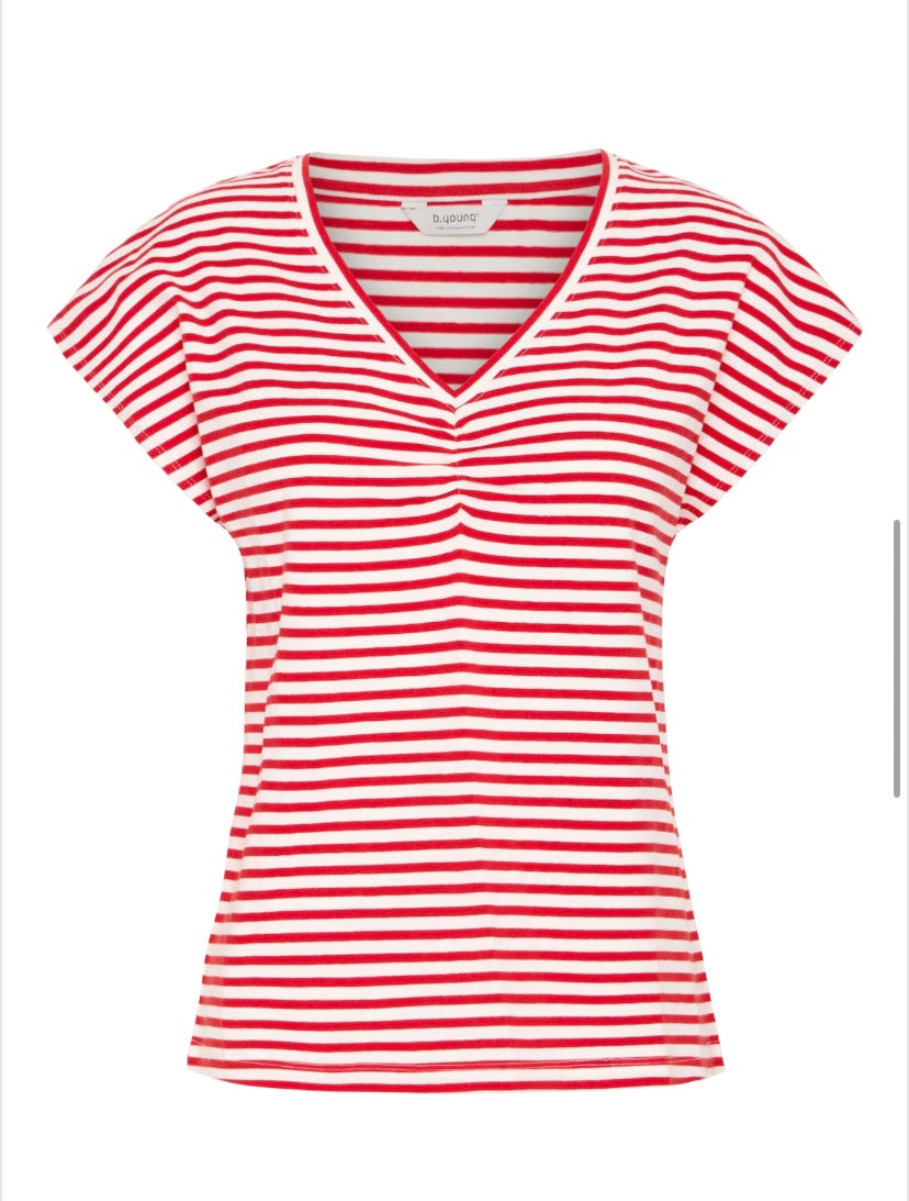 PANDINNA VNECK T-SHIRT PANDINNA FLAME STRIPE MIX