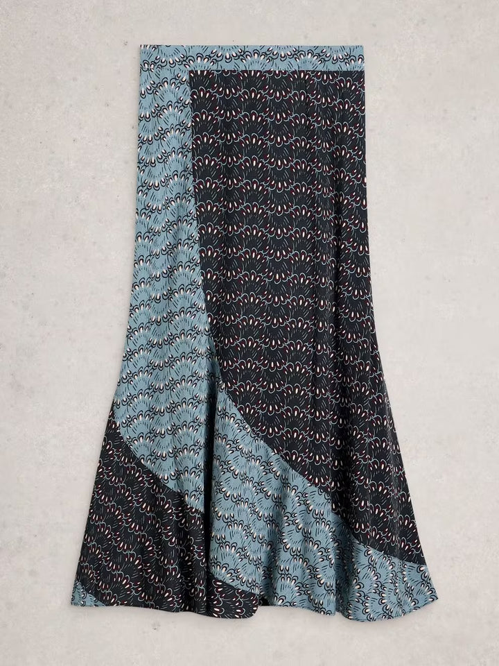 BLUE MULTI SARA MAXI SKIRT