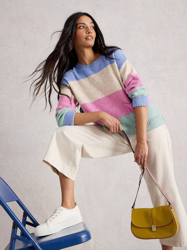 VICTORIA STRIPE JUMPER NAT MLT
