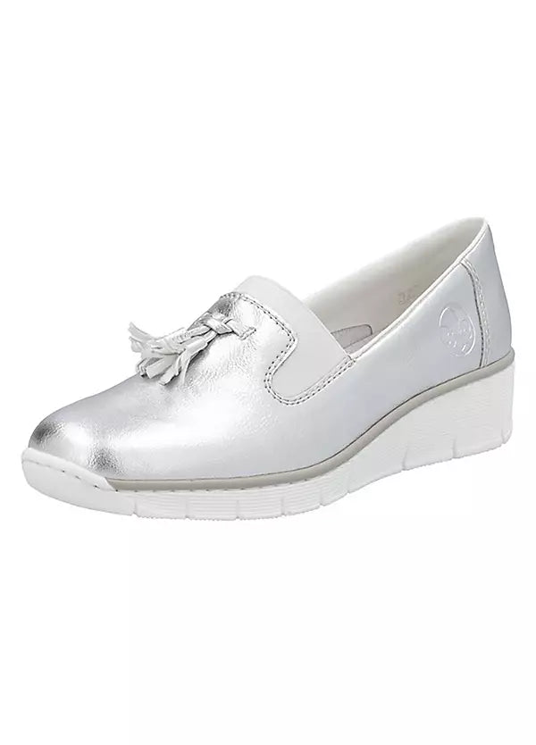 53751-90 LADIES SHOES SILVER/PLATINUM SEITL. ANFLECHTER