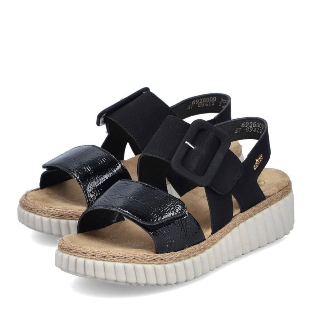 69260-00 LADIES' SANDALS BLACK SEITL. ANFLECHTER