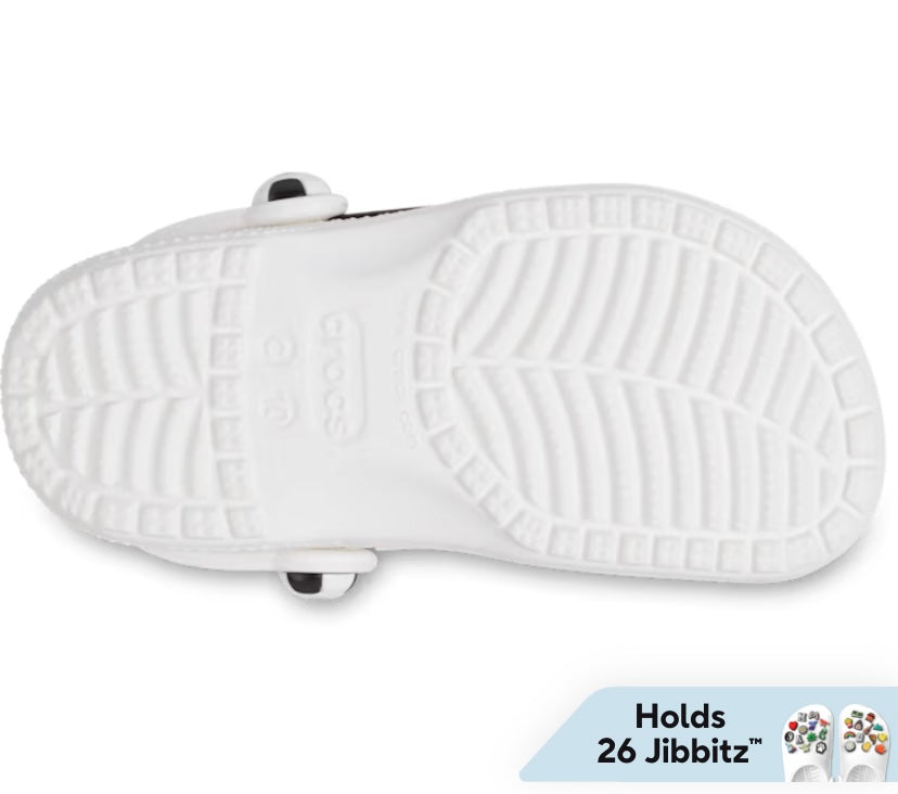 CLASSIC SOCCER BALL CLOG T WHITE/BLACK
