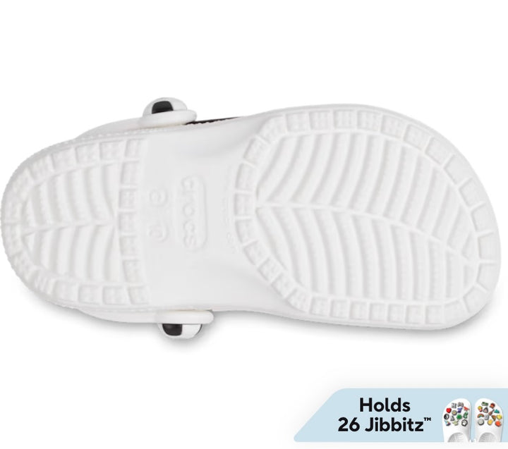 CLASSIC SOCCER BALL CLOG T WHITE/BLACK