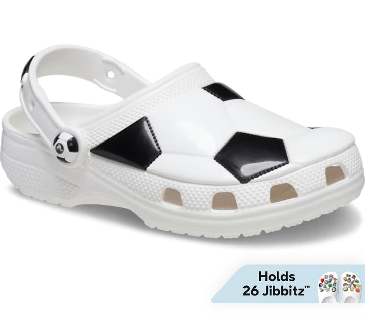 CLASSIC SOCCER BALL CLOG K WHITE/ BLACK