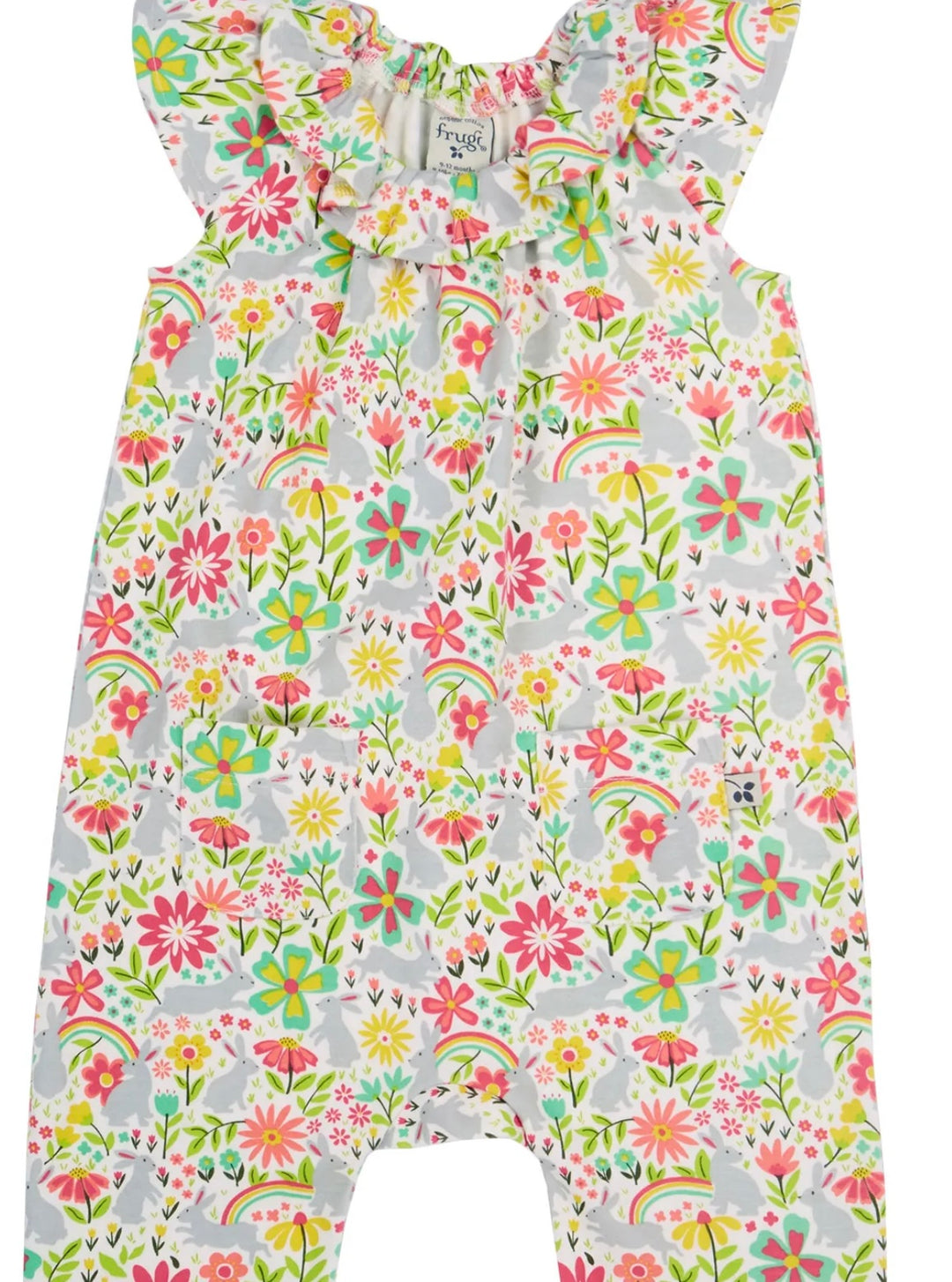 PEONY PLAYSUIT, SOFT WHITE BUNNY BOUNCE