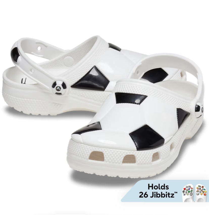CLASSIC SOCCER BALL CLOG K WHITE/ BLACK
