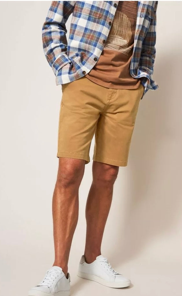 MID BROWN SUTTON ORGANIC CHINO SHORT