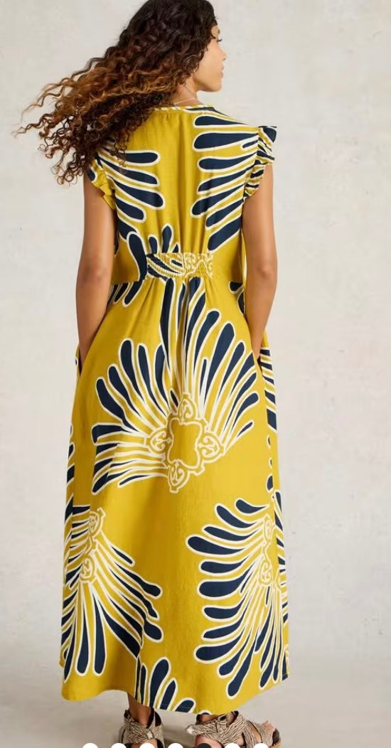 LORNA LINEN BLEND MAXI DRESS