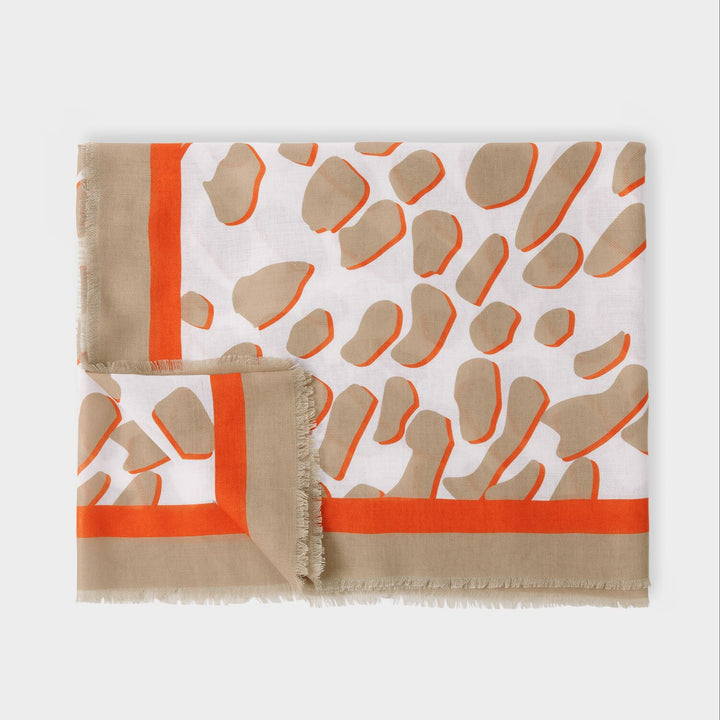 PRINTED SCARF DALMATIAN ECRU