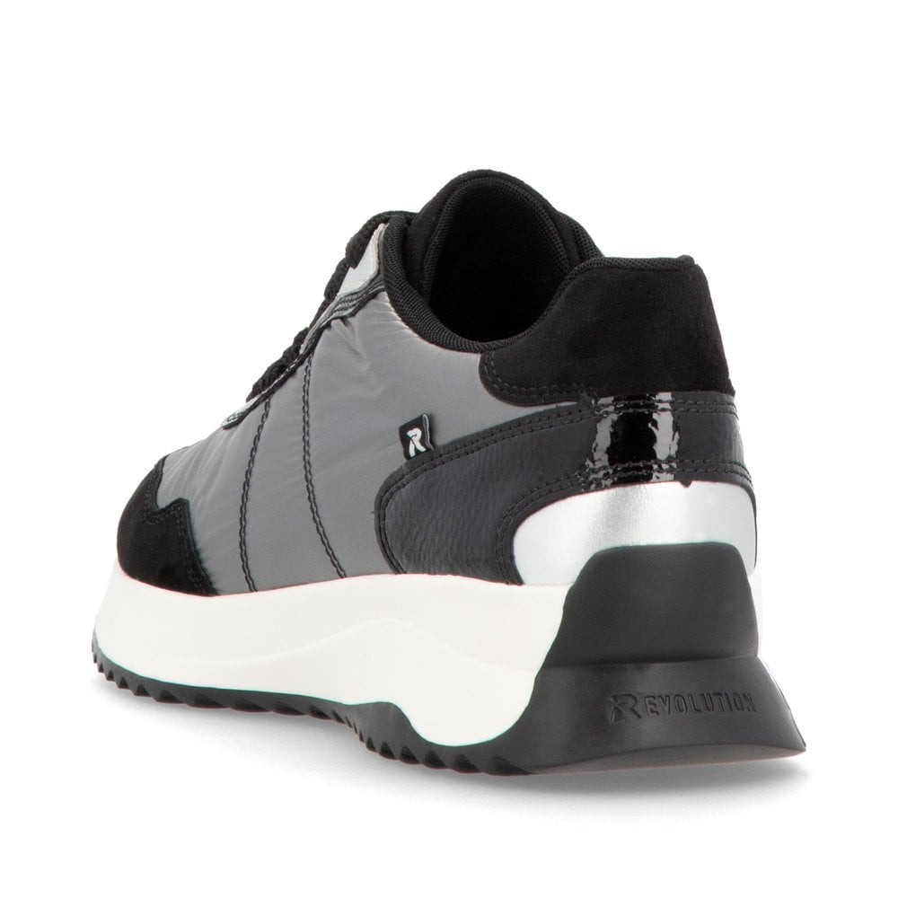 W1306-42 LADIES GREY COMBINATION SHOES