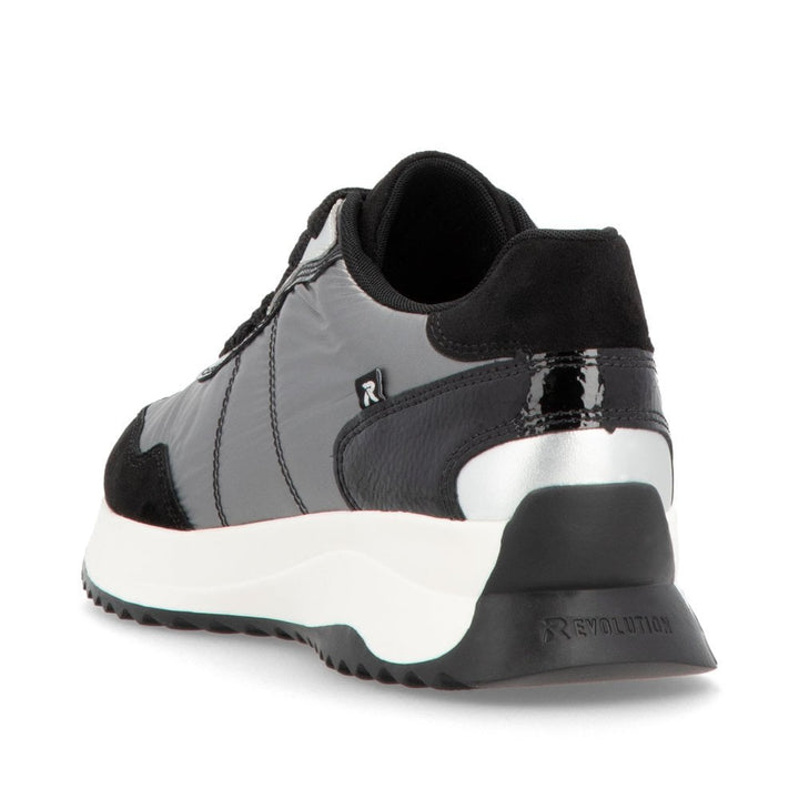 W1306-42 LADIES GREY COMBINATION SHOES