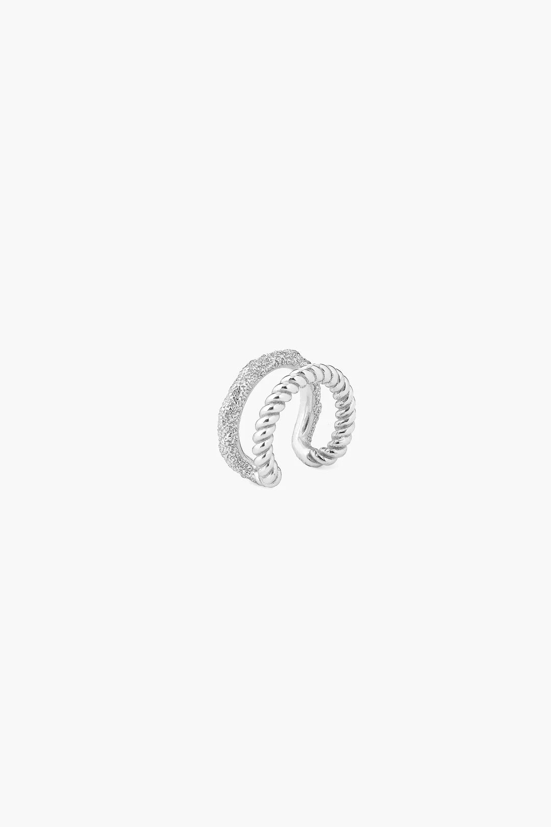 BRAID SILVER EAR CUFF