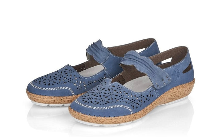 BLUE VELCRO STRAP SHOE