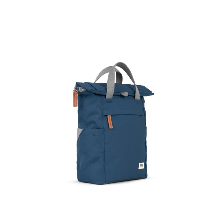 FINCHLEY A RECYCLED MEDIUM DEEPBLUE CANVAS BACKPACK