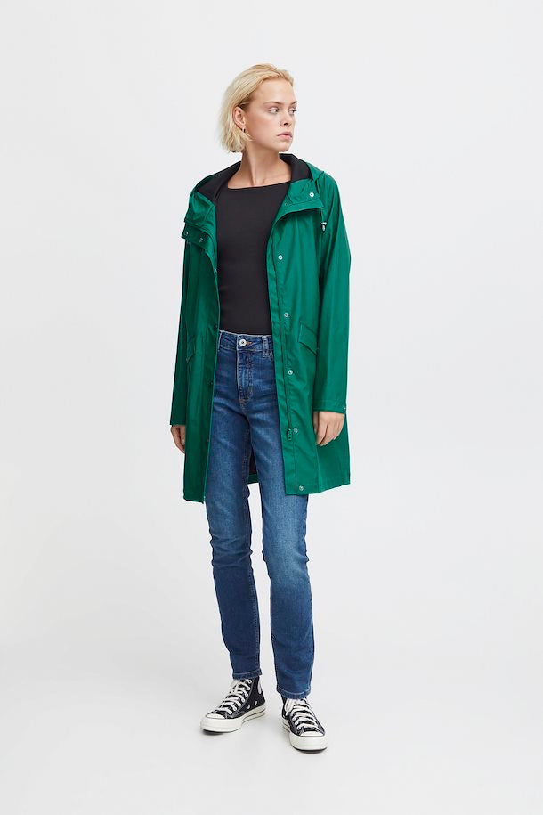 CADMIUM GREEN TAZI RAINCOAT