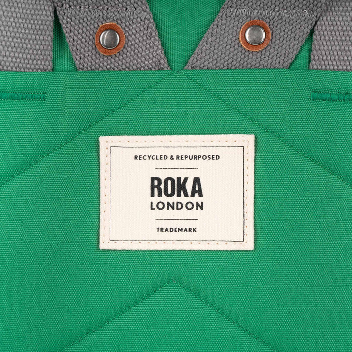FINCHLEY A RECYCLED MEDIUM MOUNTAIN GREEN CANVAS BACKPACK
