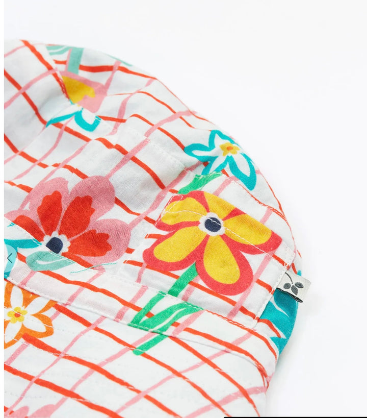 HATTIE REVERSIBLE HAT, PAINT A FLORAL / DENIM