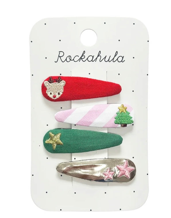 JOLLY XMAS EMBROIDERED CLIP SET